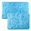 Lavish Home Set of 2 Memory Foam Bath Mats, Blue-197992111
