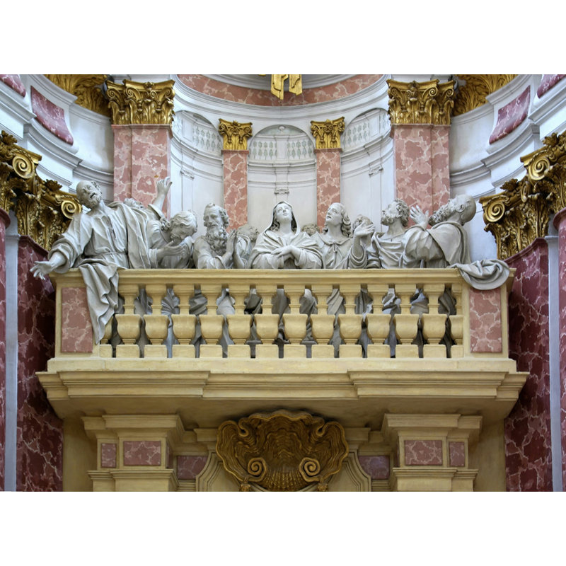 Abbaye d'Ebrach, miracle de la Pentecôte, Allemagne, H 18 po x l 24 po