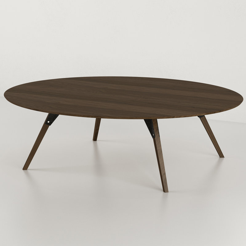 Table basse clarke, Noyer / Noir, Noyer, H 18 po x l 54 po x P 23 po