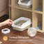 Enceinte double pour litière pour chat, meuble pour litière pour chat, meuble pour litière caché avec porte coulissante, maisonnette intérieure moderne, table de bout pour le salon-800941628