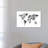 Watercolour Map Of The World Map, Grey Scale by Michael Tompsett - Wrapped Canvas Print-661311351