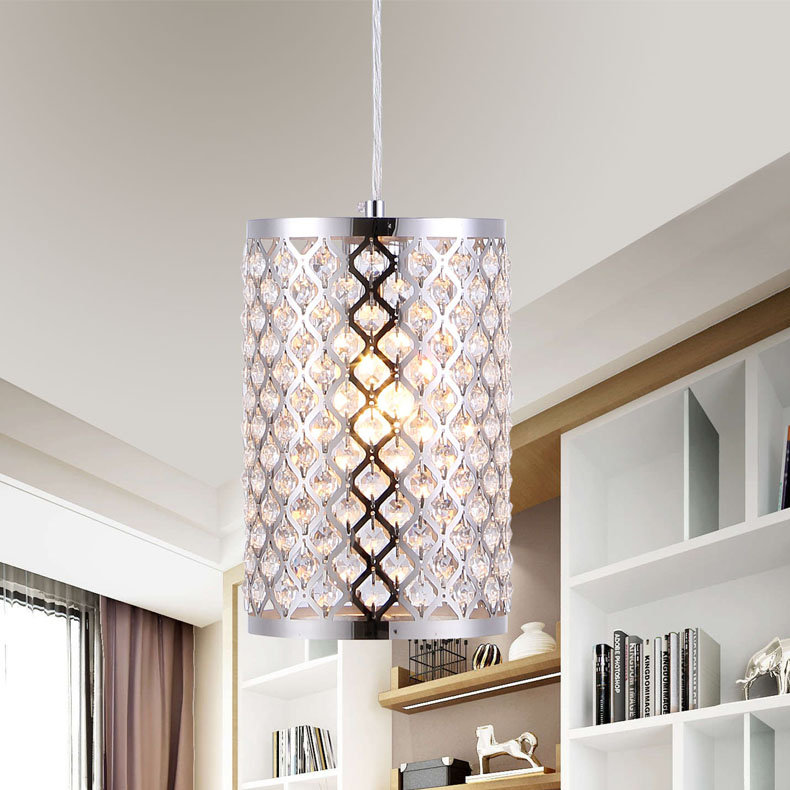 Luminaire suspendu cylindrique à 1 lumière Adalwine