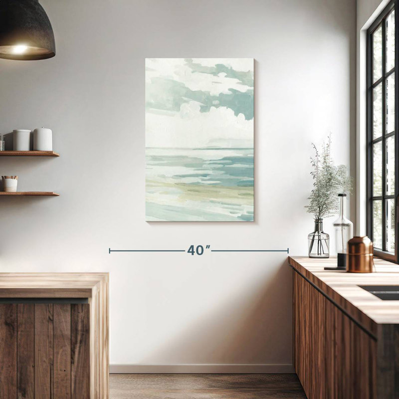 Alvord doux pastel paysage marin I, H 36 po x l 24 po