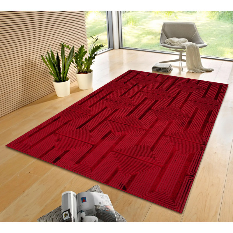 Luna Red, Rectangle 80 x 150 cm