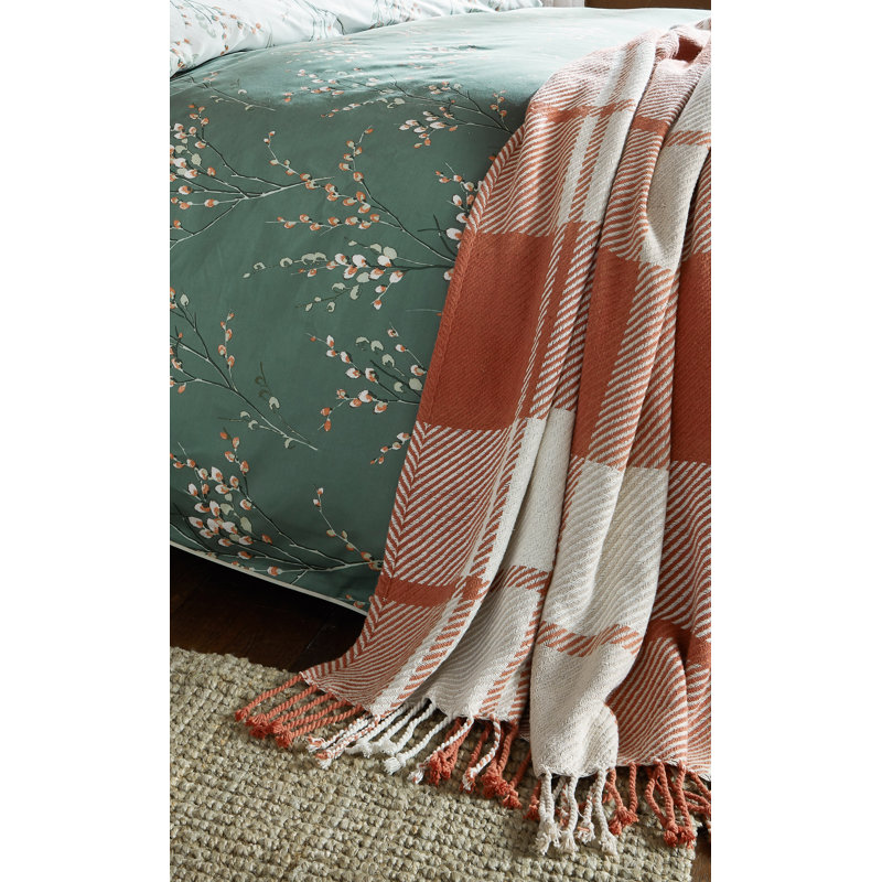 Laura Ashley Chequered Machine Woven Blanket