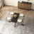 55.11'' -70.86"Retro Rectangular Stretch Dining Table, Grey Carole Top With Black Embossed Center Plate, Black Fine Sand Cross Iron Foot Base Dining Table, With Storage Box.-1091220938