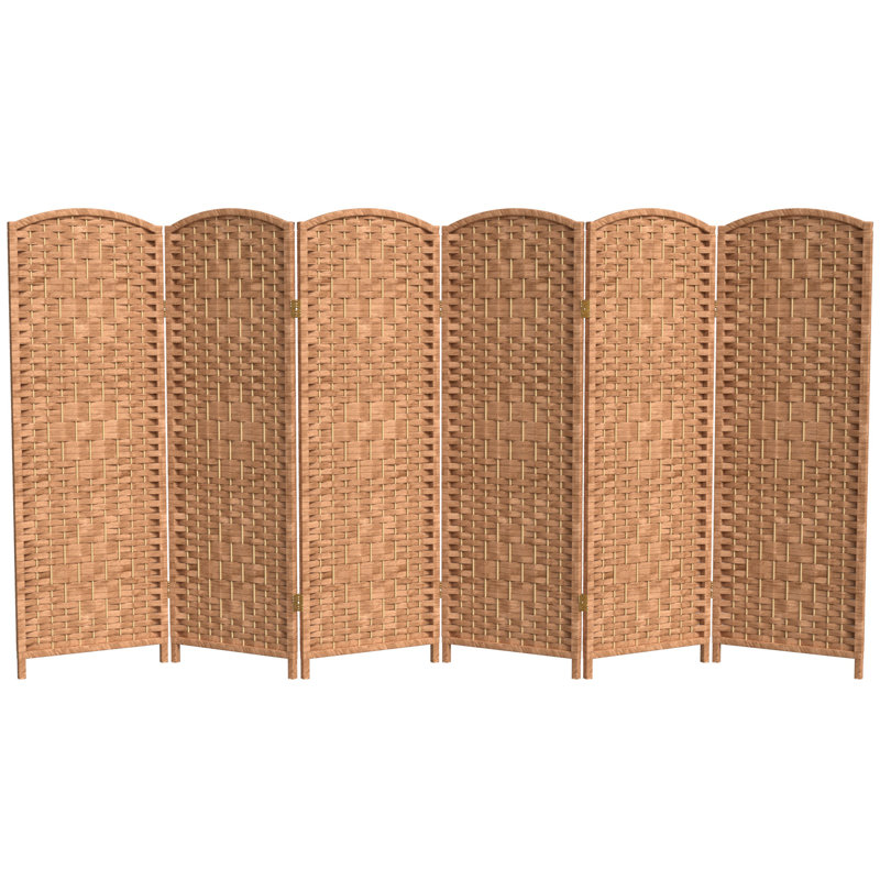 Paravent Short Diamond Weave, 6, 4 pi, Naturel