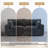 2 - Piece Upholstered Gray Faux Rabbit Fur Flannel Reversible Modular Sofa Living Room Sectional Couch-569984569