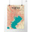 « tokyo city map », reproduction d’impression sur affiche en tricolore-22633285