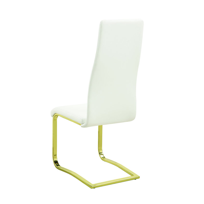 Chaise d'appoint rembourrée en blanc