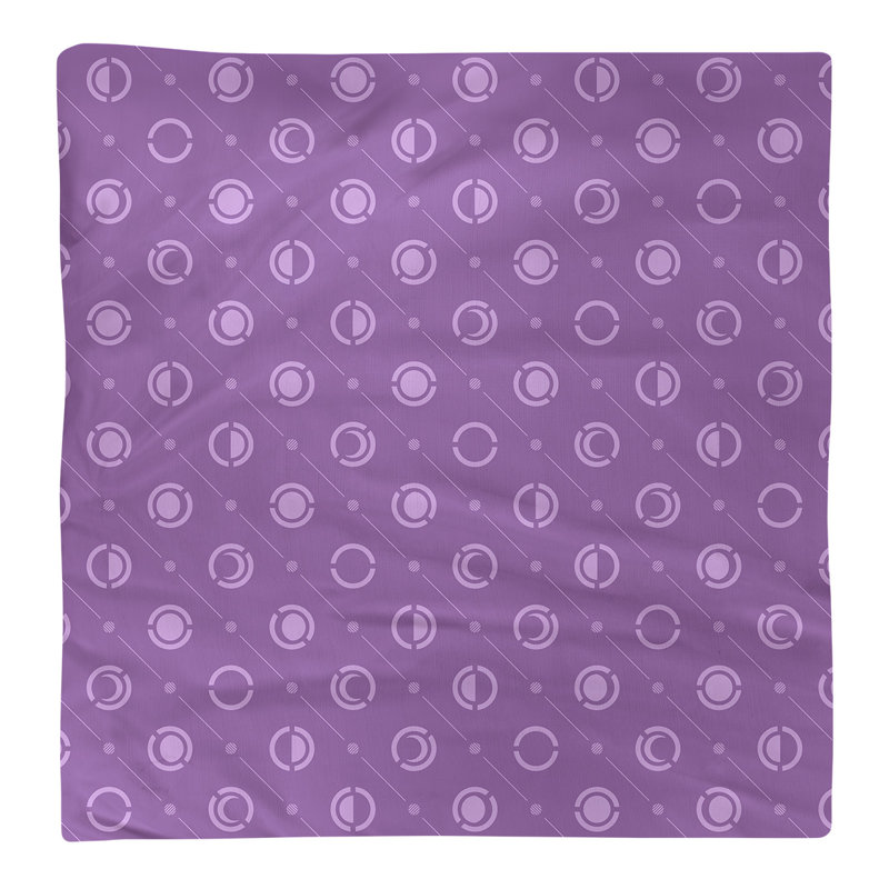 Serviette de coton deux couleurs en lune à phases Noira Gothard, H 0,1 po x l 22 po x P 22 po, Mauve / Gris, Polyester sergé