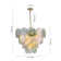 Artisan Handmade 9 - Light Colored Swirled Cloud Glass Tiered Chandelier