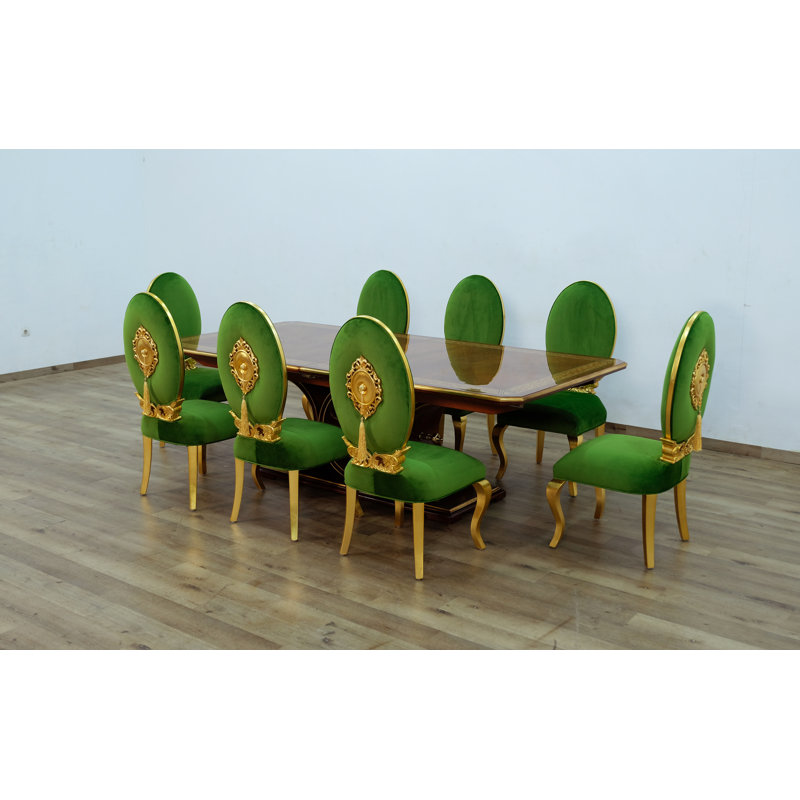 Ensemble repas 9 pièces Beecroft, Vert émeraude