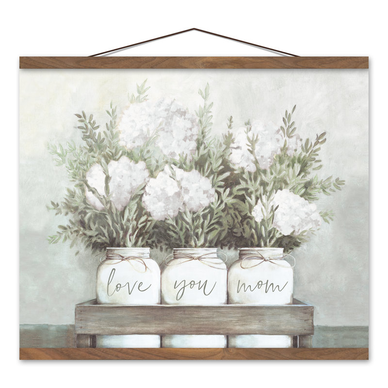 «Mom Mason Jars», reproduction suspendue sur toile