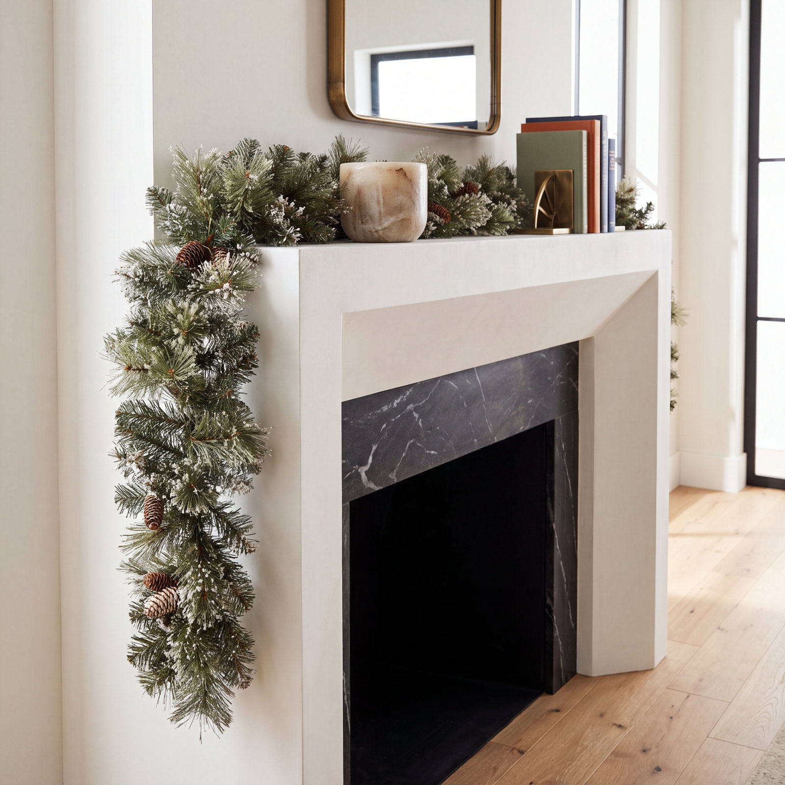 72" Frosted Christmas Garland