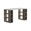 Simone Modern Desk with Built-in Bookcase – Stylish Workspace Desk with 6 Open Shelves-24070010-94592015