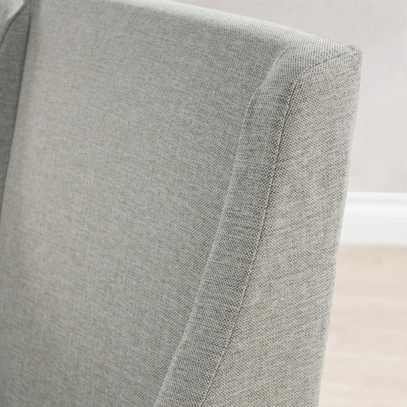 Seneca Upholstered Dining Chair, Grey Basketweave