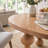 47.2" Modern Sculptural Round Solid Wood Dining Table with Ash Veneer