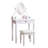 Moniys Wood Moniya Makeup Vanity Table And Stool Set, White-1426749734