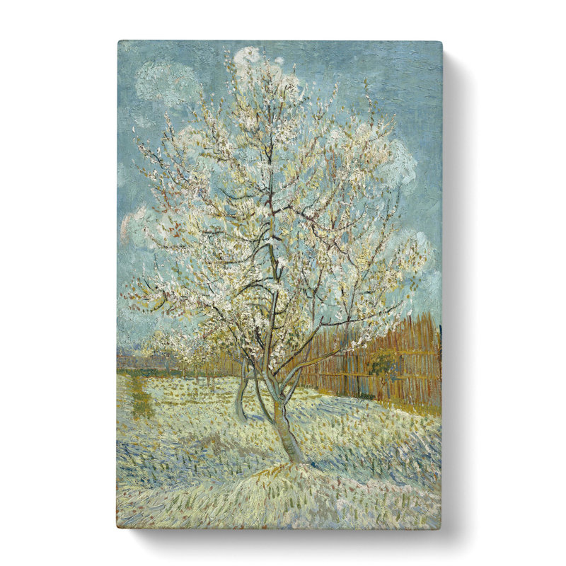 The Pink Peach Tree by Vincent Van Gogh - Wrapped Canvas Painting, 76cm H x 50cm W x 3cm D