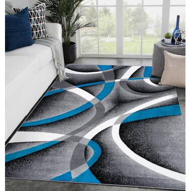 Quentisha Abstract Power Loom Polypropylene Area Rug in Gray 17 Stories Rug Size: Rectangle 2'8 x 4'11