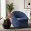 Fauteuil d'appoint moderne pivotant en tonneau, pivotant sur 360 degrés, 350 lb (ensemble de 2)-647628046