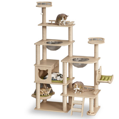 7-Tiers Cat Tree with Cat Condons,Perch,Scratching Posts