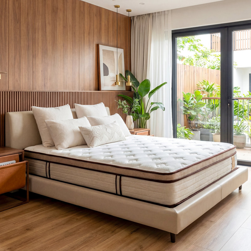 12 Inch Luxury Medium Hybrid Mattress in a Box, Memory Foam & Pocket Spring Design, Motion Isolation for Deep Sleep