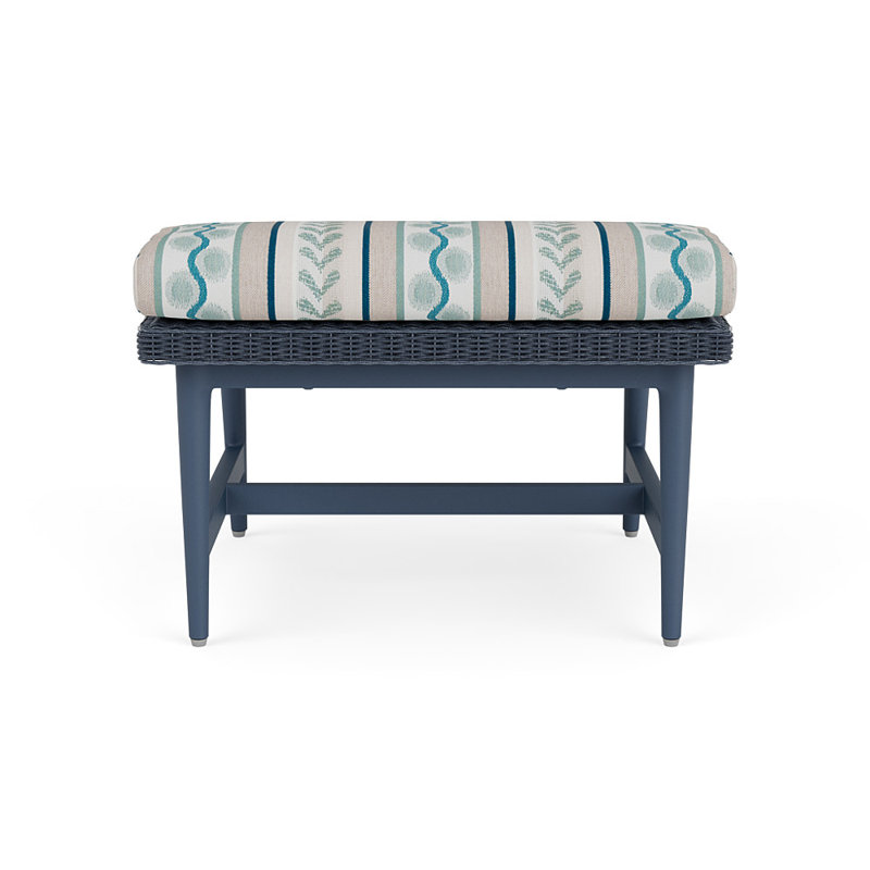 Cascade Outdoor Ottoman, Ilona Resort, Denim Blue