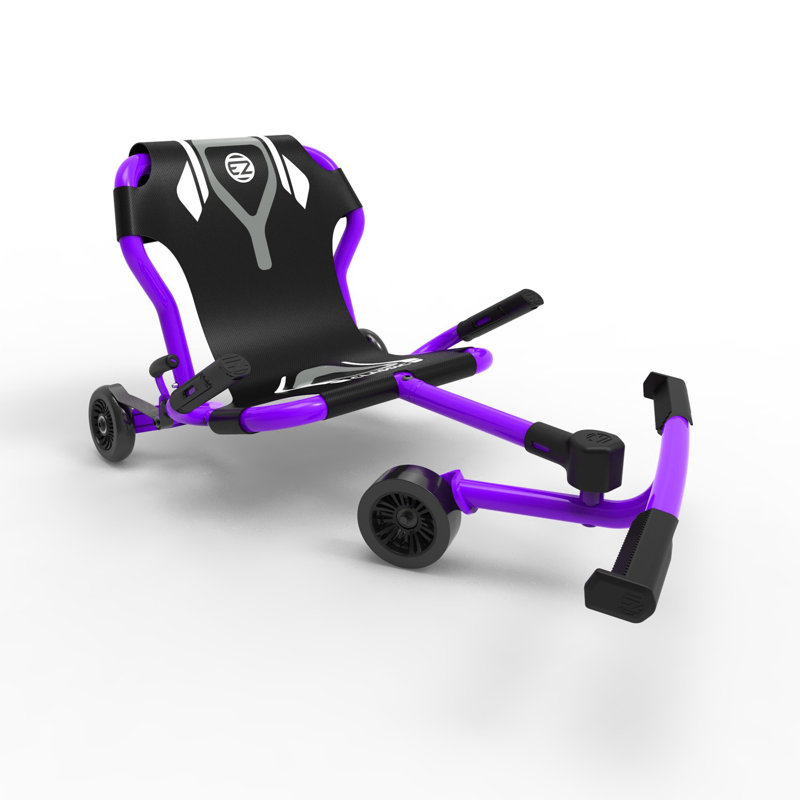 EzyRoller: Classic X - Mauve - Scooter, Cambering Motion, Chariot sans pédale, Freins à main, Cadre extensible, Capacité de 154 lb, Enfants de 4 ans et plus