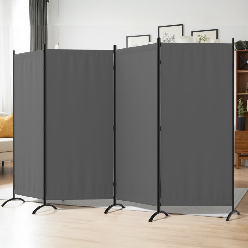 Paravents et paravents pliables, paravent et paravent, paravent 3 cloisons, 71" H x 135.43" W x 19.7" D, Gris