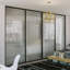 Armoire 4 panneaux coulissants en verre fumé-84510461-84510458