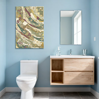 Motif abstrait de vagues art floral