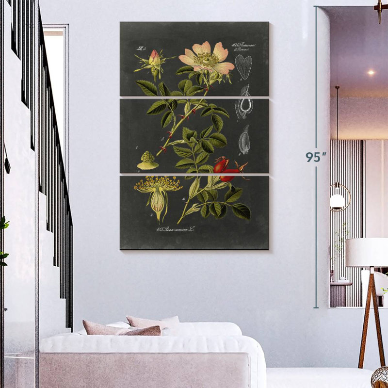 Keiri Midnight Botanical I, 74" H x 48" W