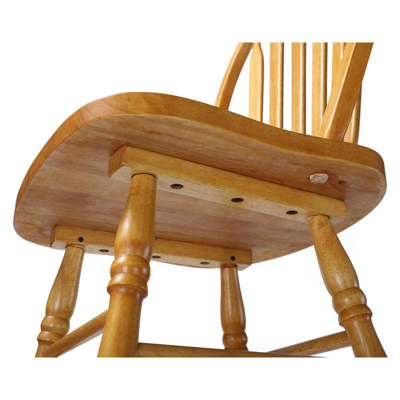 Mattes Solid Wood 24'' Counter Stool, Light Oak