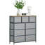 Unité de rangement de commode à 9 tiroirs avec cadre en acier HOMcom