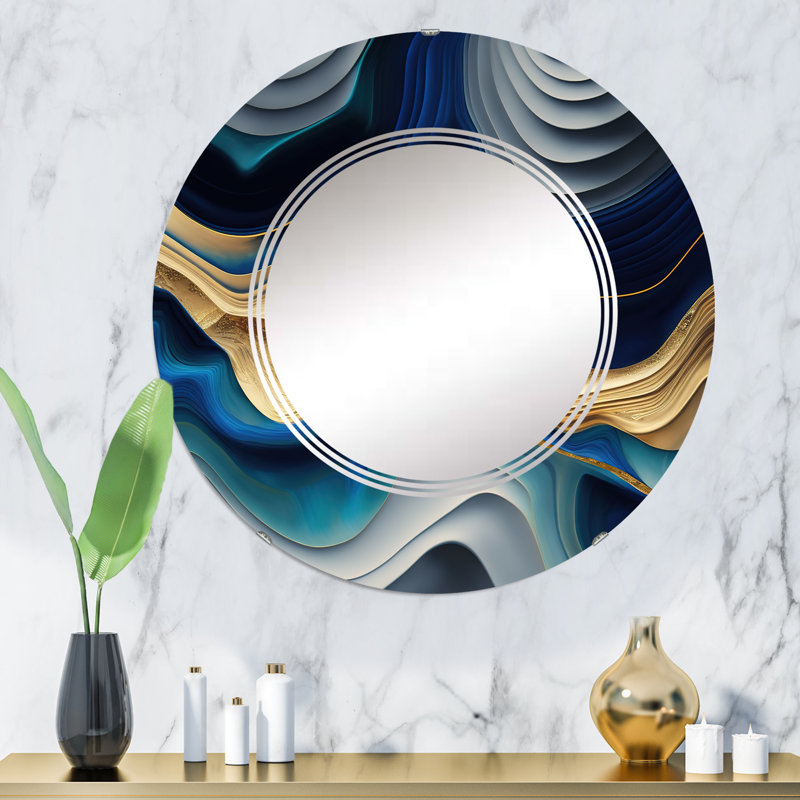 Miroir mural abstrait Peirsen, 32 po x 32 po