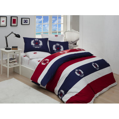 Striped Duvet Cover Set with Pillowcases Included