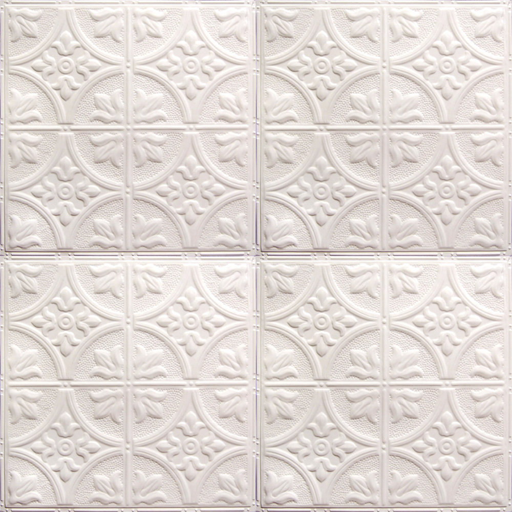 American Tin Ceilings Pattern #2 24 x 24 inch Metal Tin Nail-Up Ceiling Tiles (Set of 5) (Covers 20 sq. ft) (Set of 5) American Tin Ceilings 
