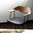 Modern And Simple Solid Wood Ironwork Curved Backrest Chair