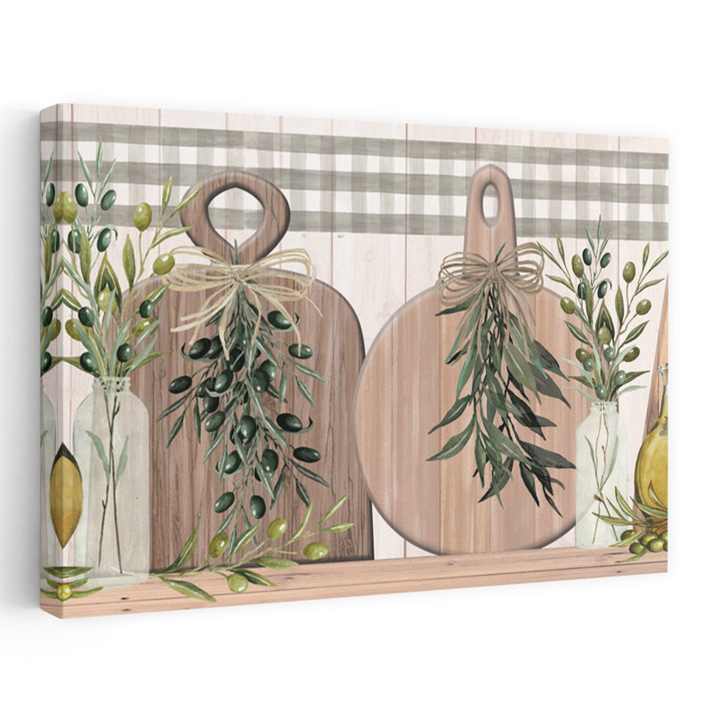 Olives et huile d'olive, H 16 po x l 24 po