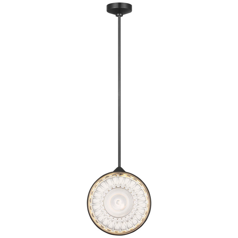 Waterford Copper Coast 15" Pendant with Olive Cut Clear Crystal, Bronze