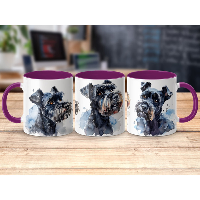 Miniature Schnauzer Artistic Design 11oz Coffee Mug, 3
