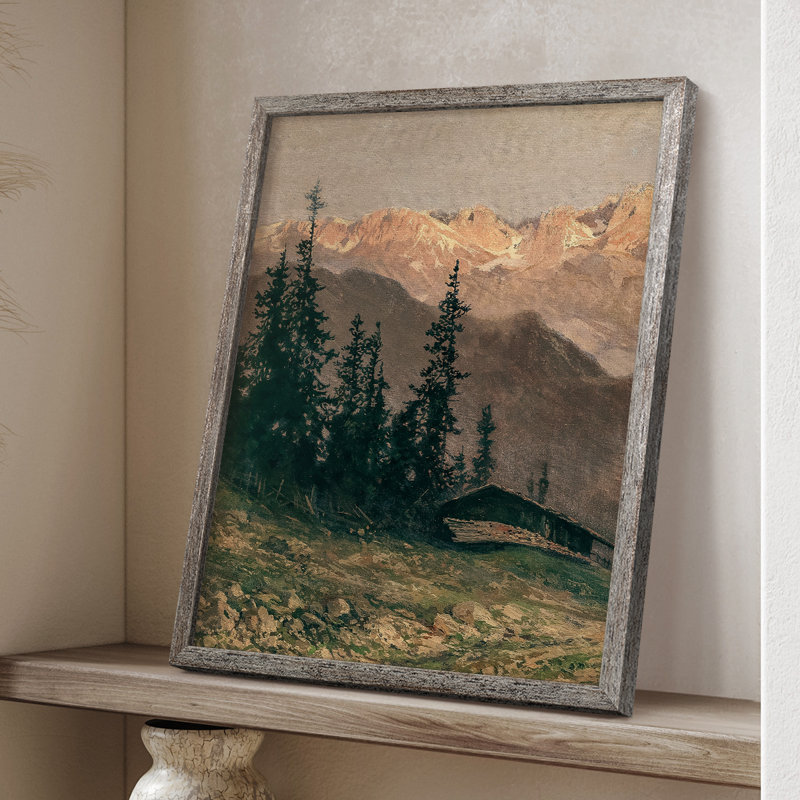 «Vintage Landscape CCXIV», reproduction encadrée - bois massif