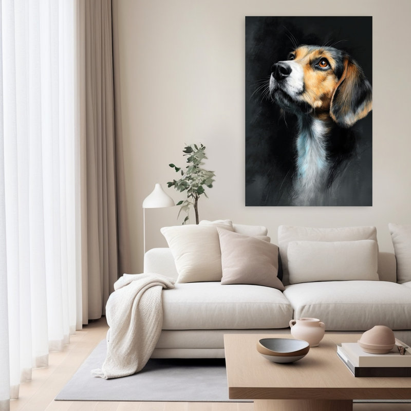 Beagle Dog by Justyna Jaszke - Wrapped Canvas Print, 152.4 cm H x 101.6 cm W