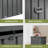 Primestok 54.33'' W 160 Gallons Water Resistant Metal Lockable Deck Box in Dark Gray