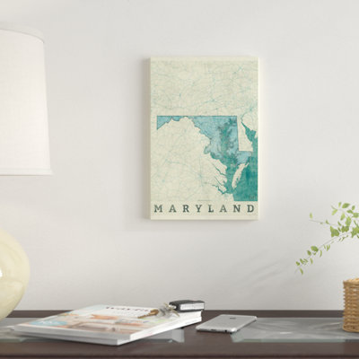 " Maryland Map " Graphic Art
