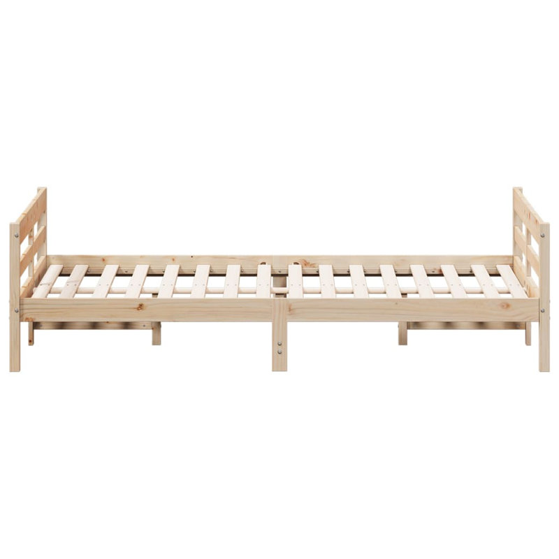Albinca Solid Wood Bed Frame, 120cm x 200cm, Brown