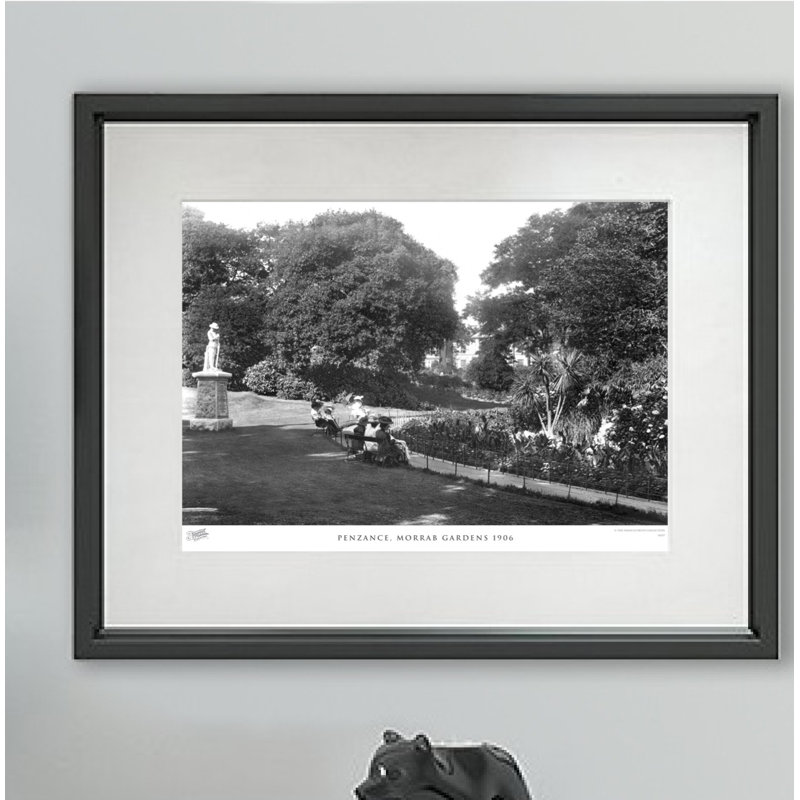 Penzance, Morrab Gardens 1906 - Single Picture Frame Print, 28cm H x 36cm W x 2.3cm D