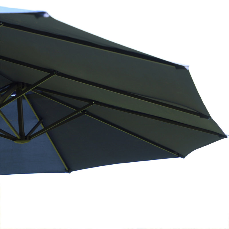 Brenndan 455cm X 265cm Rectangular Market Parasol, Blue